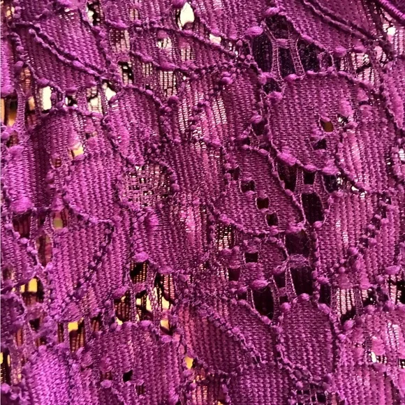 Faded Glory Sleeveless Purple Lace Top 2X - Picture 3 of 5